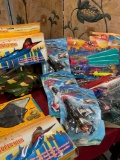 Toys, assorted flying toys. 9 pieces