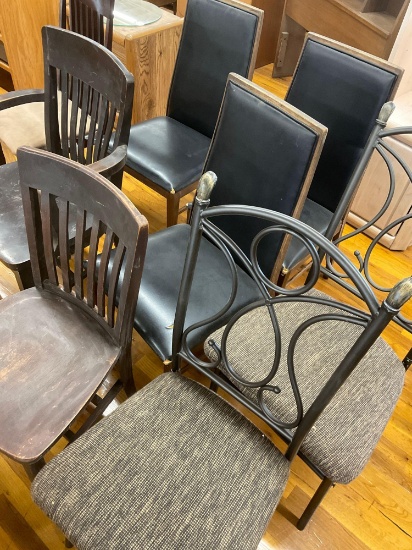 Assorted chairs. 8 pieces