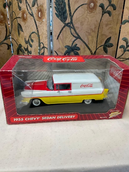 Die Cast Metal, 1:18 scale, Johnny Lightning, 1955 Chevy Sedan delivery with box