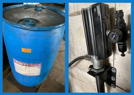 Barrel, Trinity antifreeze , 1/2 full with Aro pump