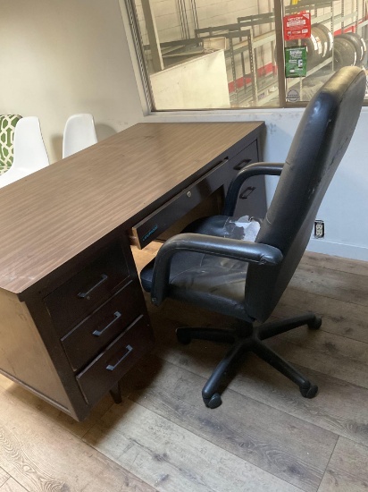 6 drawer office desk & chair