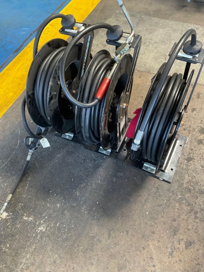 American Lube hose reels, hose & two attachments