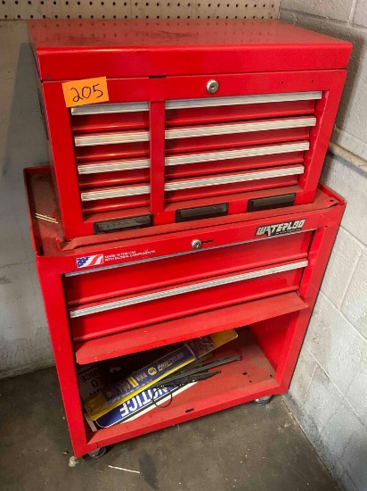 Tool boxes. Rolling bottom is a Waterloo Shop Series tool box