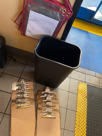 RO clipboards, trashcan, RO sleeves