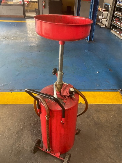 Upright portable oil drain