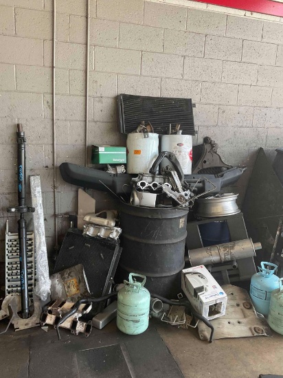 Scrap metal, etc & 2 drums.