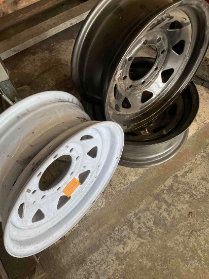 Trailer rims, new 8 lug, 17" x 7"