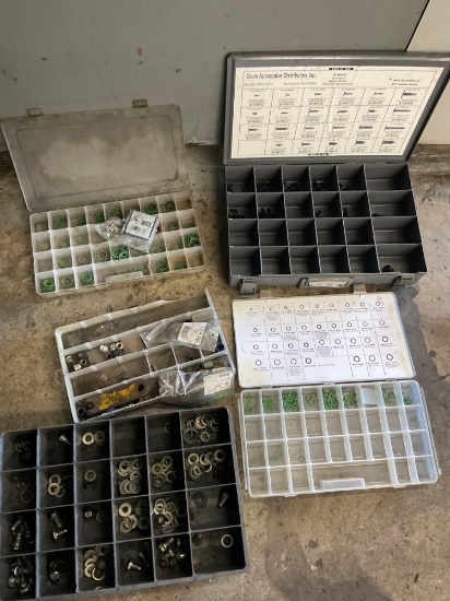 Storage plastic boxes with assorted "O" rings, retainers, etc