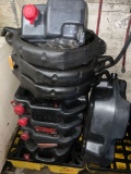 Assorted oil drain pans/ containers.