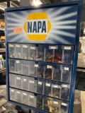 Napa Metal display cabinet with assorted bulbs