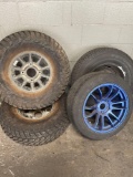 Used tires with wheels. 4 pieces