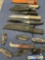 Assorted Knives, sheathes, foldable knives, etc. 13 pieces