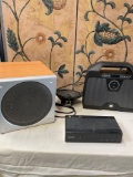 Assorted speakers. Logitech Z3, Rockford Fosgate, Sony SRS-X55, G-Project. 4 pieces