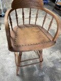 Vintage, wood, bar high stool