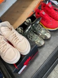Nike & Ryderwear tennis shoes. Pink 11.5, Camo 11, red 12. 3 pairs