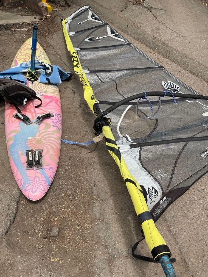 Electric Rock board, sail and accessories