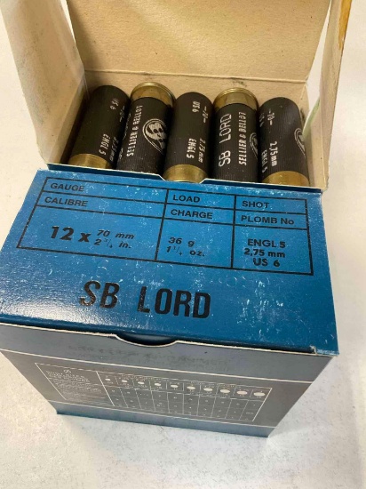 50 rounds - Lellier & Bellot SB Lord 12 gauge ammo