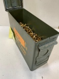 19 lbs (weight includes ammo can) .22 Cal ammo