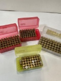 .38, .41, & 5.56 mixed caliber casings, 182 pieces for reloading, includes J & J cases