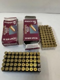 144 rds. 38 Cal Brass casings for re-loading mixed