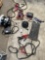 Assorted car parts/ items. Jumper cables, buffer, jack, etc. 8 pieces