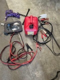 Car parts/accessories. Jumper cables 2 gallon container, mirror, etc. 6 pieces