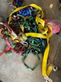 Assorted ties downs and tie hooks. 17 pieces