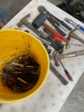 Bucket and assorted tools