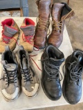 Shoes & Boots. 4 pair. Grey 8.5, Black 10, brown 10, red/brown 9½