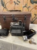 Vintage camera with case and accessories