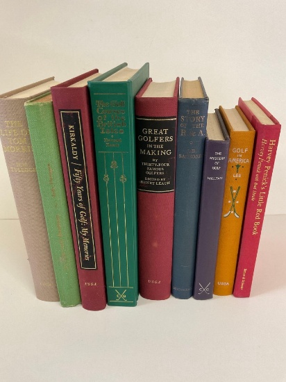 Vintage. Assorted golf books. 9 pieces