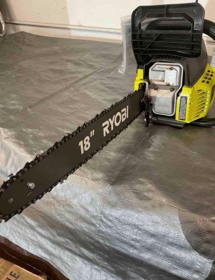 New Ryobi 18 in 38cc chain saw. 72hr warranty