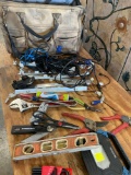 Large tool bag and assorted tools