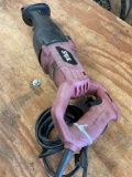 Skil reciprocating saw, turned on