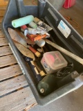 Heavy Duty stackable storage bin and assorted tools/ items