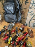 Backpack and assorted tools