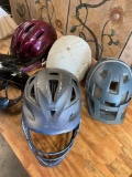 Assorted helmets & mask. 5 pieces