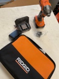 New Ridgid 18V impact driver with battery, charger, & bag, WORKS