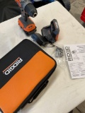 New Ridgid 18v brushless subcompact drill / driver with charger, battery, & bag. WORKS