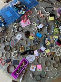 Assorted costume jewelry. Necklaces, bracelets, earrings, etc