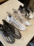 Adidas 8, Adidas 11 & Under Armour 6.5. soccer shoes. 3 pairs