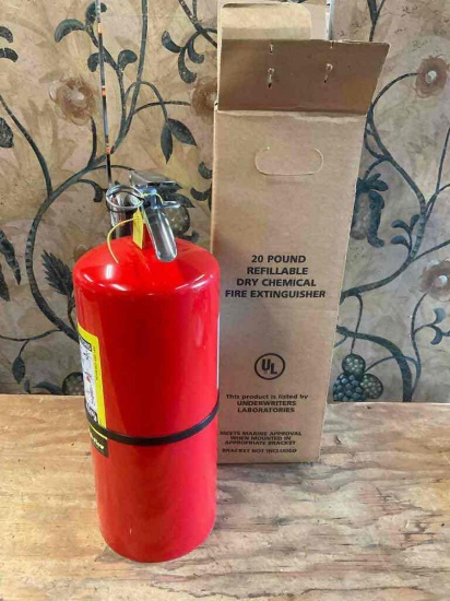 New Fire Extinguishers, Badger High Flow, ABC Dry Chemical with hook. UL Listed 20 lb.