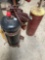 Acetylene tanks, hose, carrying container. 4 pieces