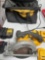 Dewalt bag, 2 batteries (1 unknown ), 2 charger stations, circular saw WORK. 6 pieces
