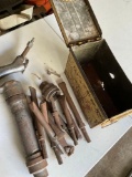 Ammo box and assorted plumbing tools