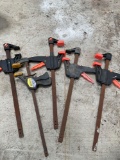 Assorted bar clamps. 5 pieces