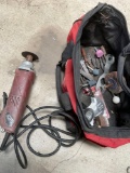 Milwaukee bag, Chicago Electric power tool, and assorted accessories. WORKS