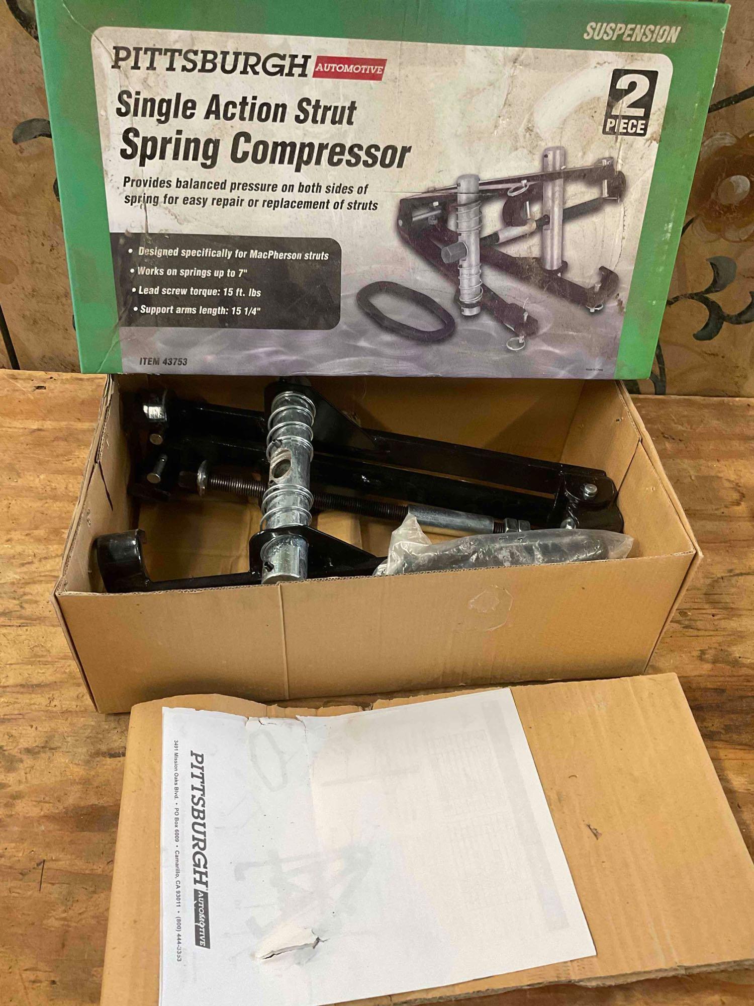 Pittsburgh single action cheap strut spring compressor