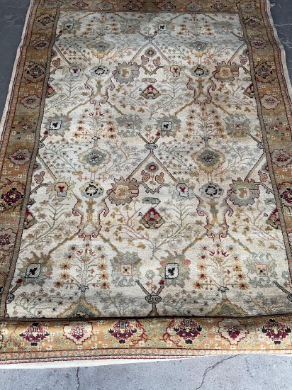 Vasco De Gama area rug. Approximately 90" x 63"