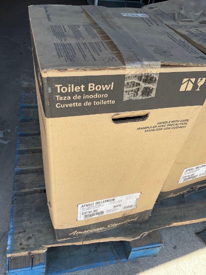 New. Afwall Millennium white toilet bowl